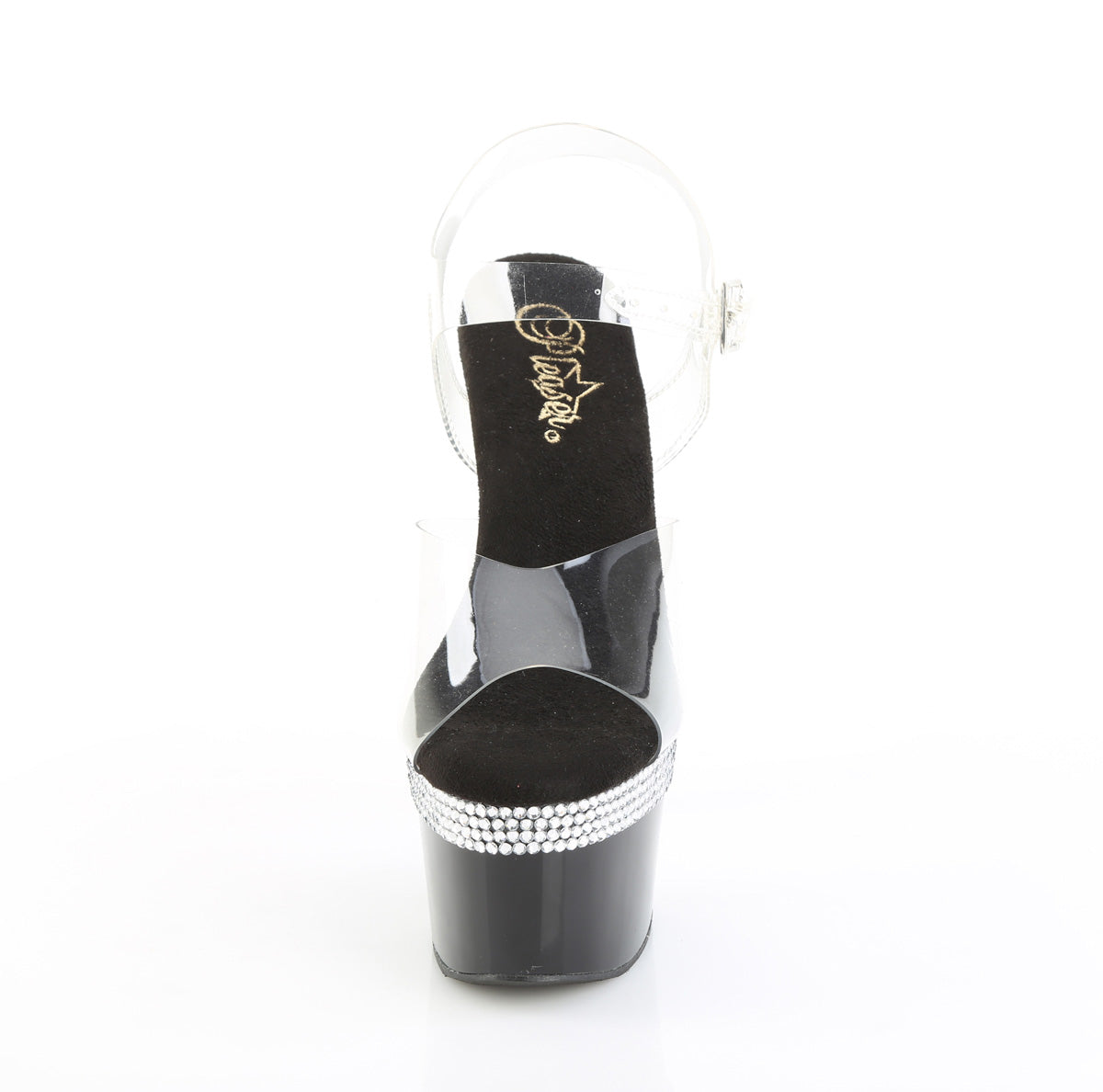 ADORE-708MLS Pleaser Clear Black 7 Inch Exotic Dancing Platform Shoes