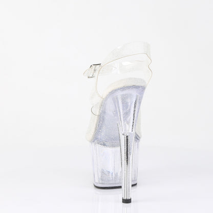ADORE-708MMG Pleaser Clear 7 Inch Pole Dancer Platform Shoes