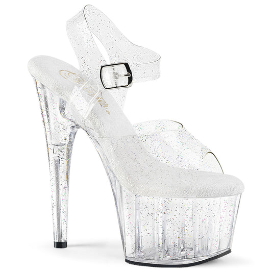 ADORE-708MMG Pleaser Clear 7 Inch Pole Dancer Platform Shoes