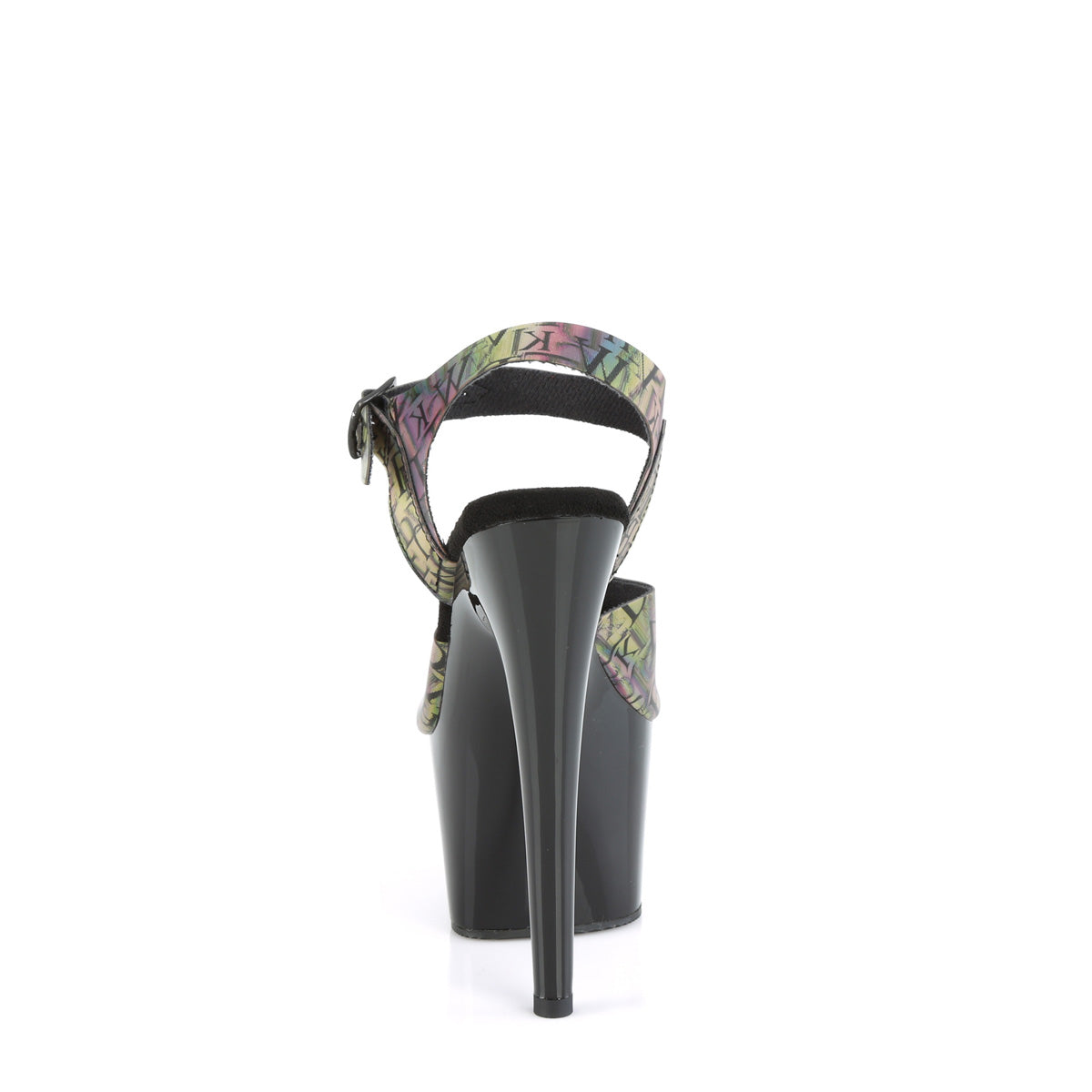 ADORE-708N-LTP Pleaser Green-Purple 7 Inch Stripper Platform Shoes