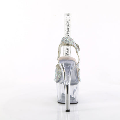 ADORE-708N-RS Pleaser Silver 7 Inch Pole Dancer Platform Shoes