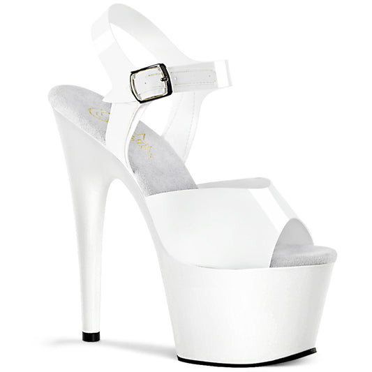 ADORE-708N Pleaser White 7 Inch Exotic Platform Shoes