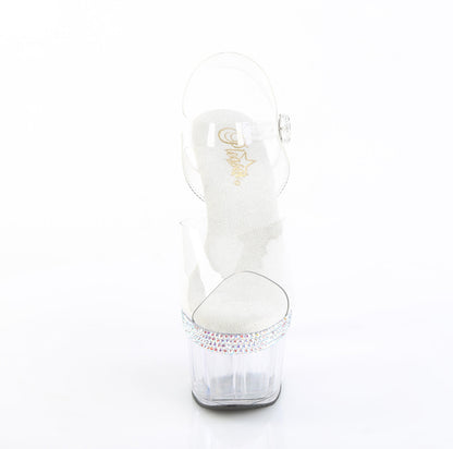 ADORE-708PHRS Pleaser Clear 7 Inch Strippers Platform Shoes
