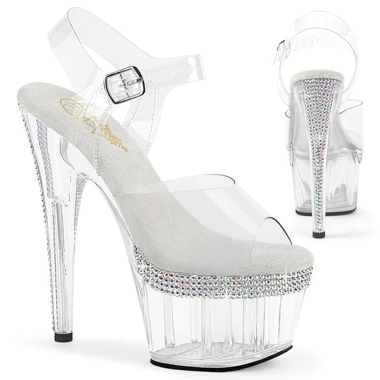 ADORE-708PHRS Pleaser Clear 7 Inch Strippers Platform Shoes