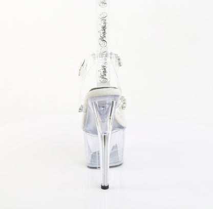 ADORE-708PREM-STN Pleaser Clear 7 Inch Pole Dancing Platform Shoes