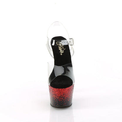 ADORE-708SS Pleaser Black Red 7 Inch Dancers Platform Shoes
