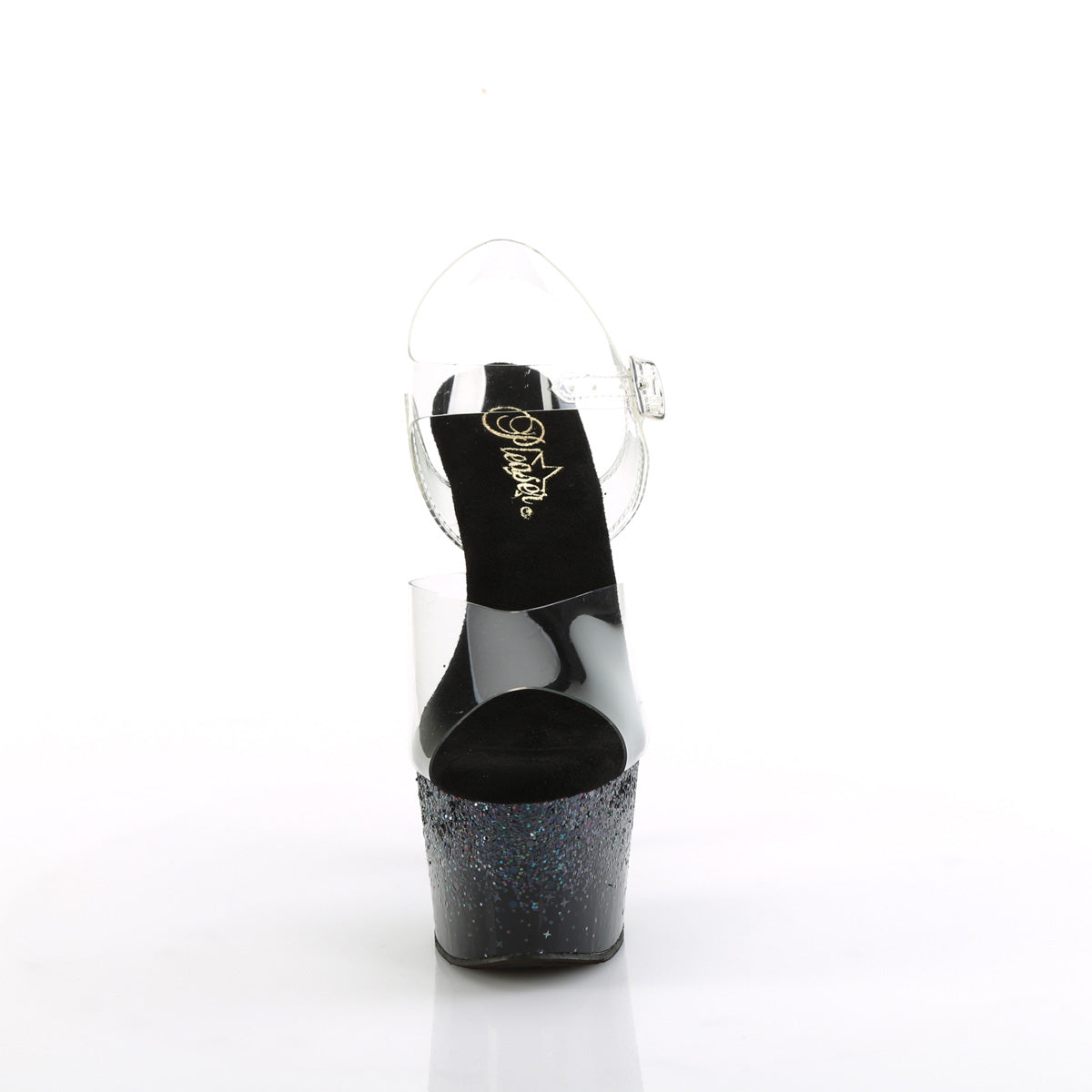 ADORE-708SS Pleaser Black Glitter 7 Inch Exotic Platform Shoes