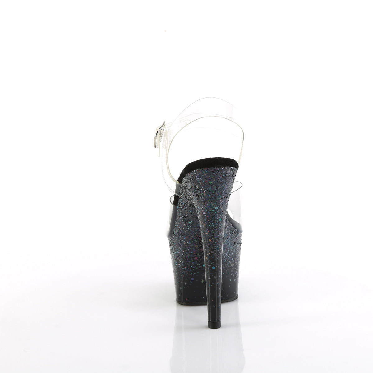 ADORE-708SS Pleaser Black Glitter 7 Inch Exotic Platform Shoes