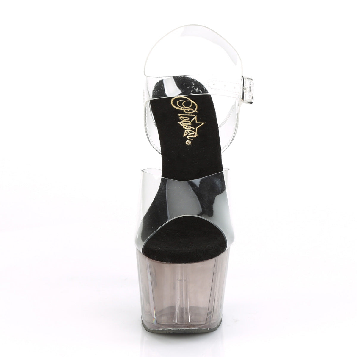 ADORE-708T Pleaser Clear Smoke 7 Inch Strippers Platform Shoes