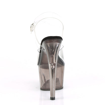 ADORE-708T Pleaser Clear Smoke 7 Inch Strippers Platform Shoes