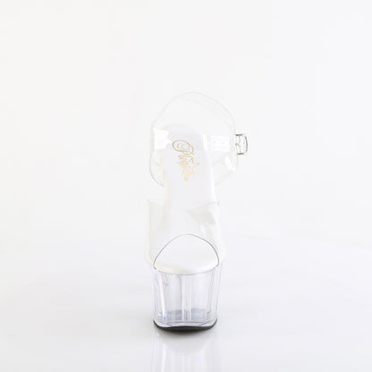 Pleaser ADORE-708VL Clear Platform Sandals - 7 Inch Heels