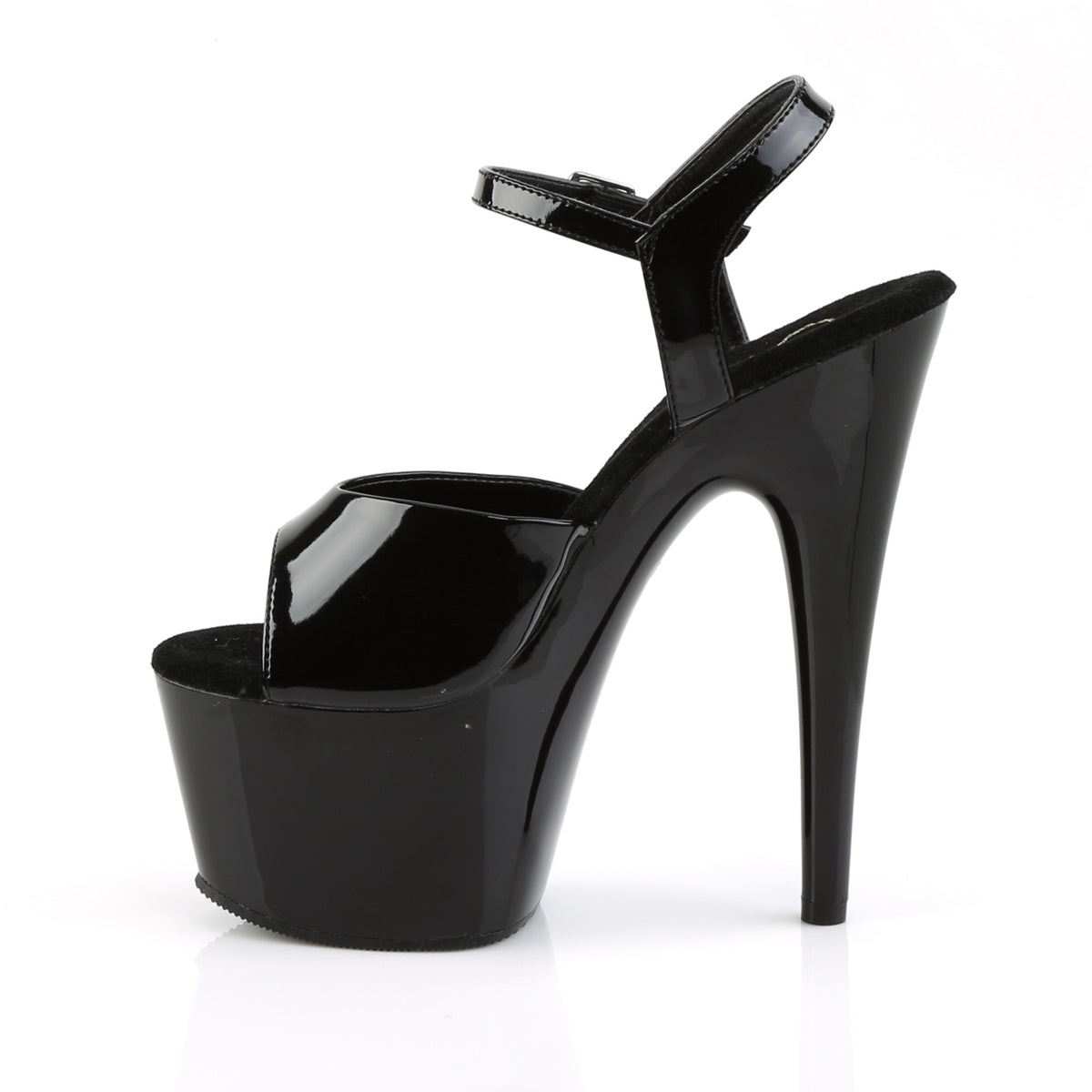ADORE-709 Pleaser Black 7 Inch Stripper Platform Shoes