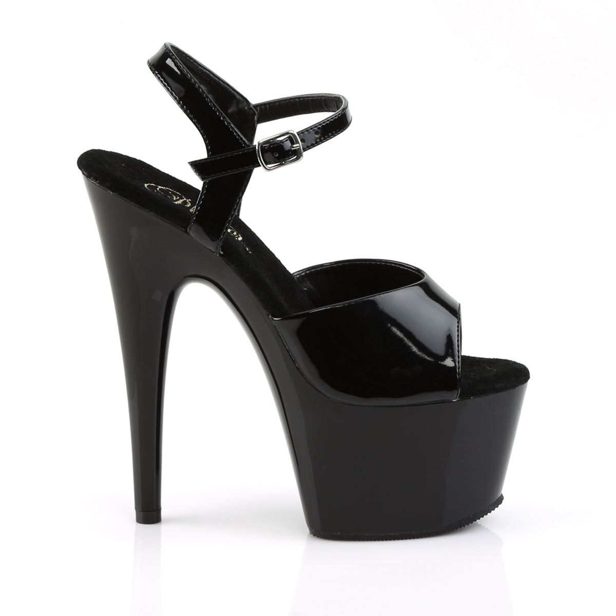 ADORE-709 Pleaser Black 7 Inch Stripper Platform Shoes