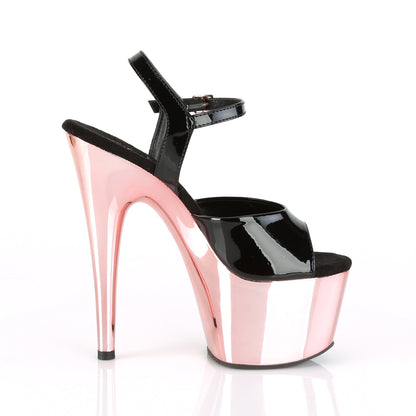 ADORE-709 Pleaser Black Rose 7 Inch Lap Dance Platform Shoes
