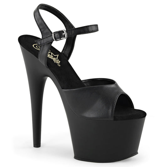 ADORE-709 Pleaser Black 7 Inch Strippers Platform Shoes