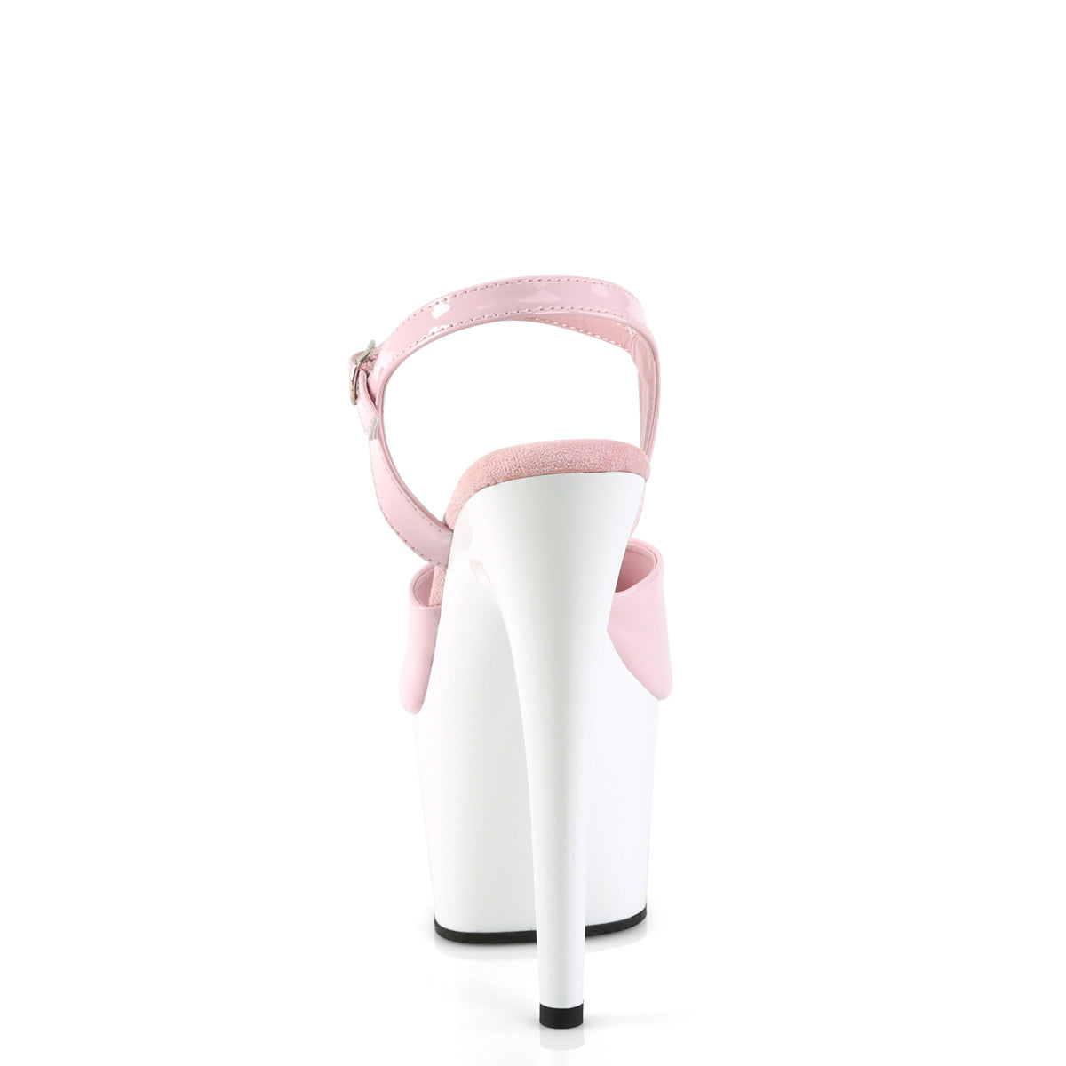 Pleaser ADORE-709 Baby Pink / White Platform Sandals - 7 Inch Heels