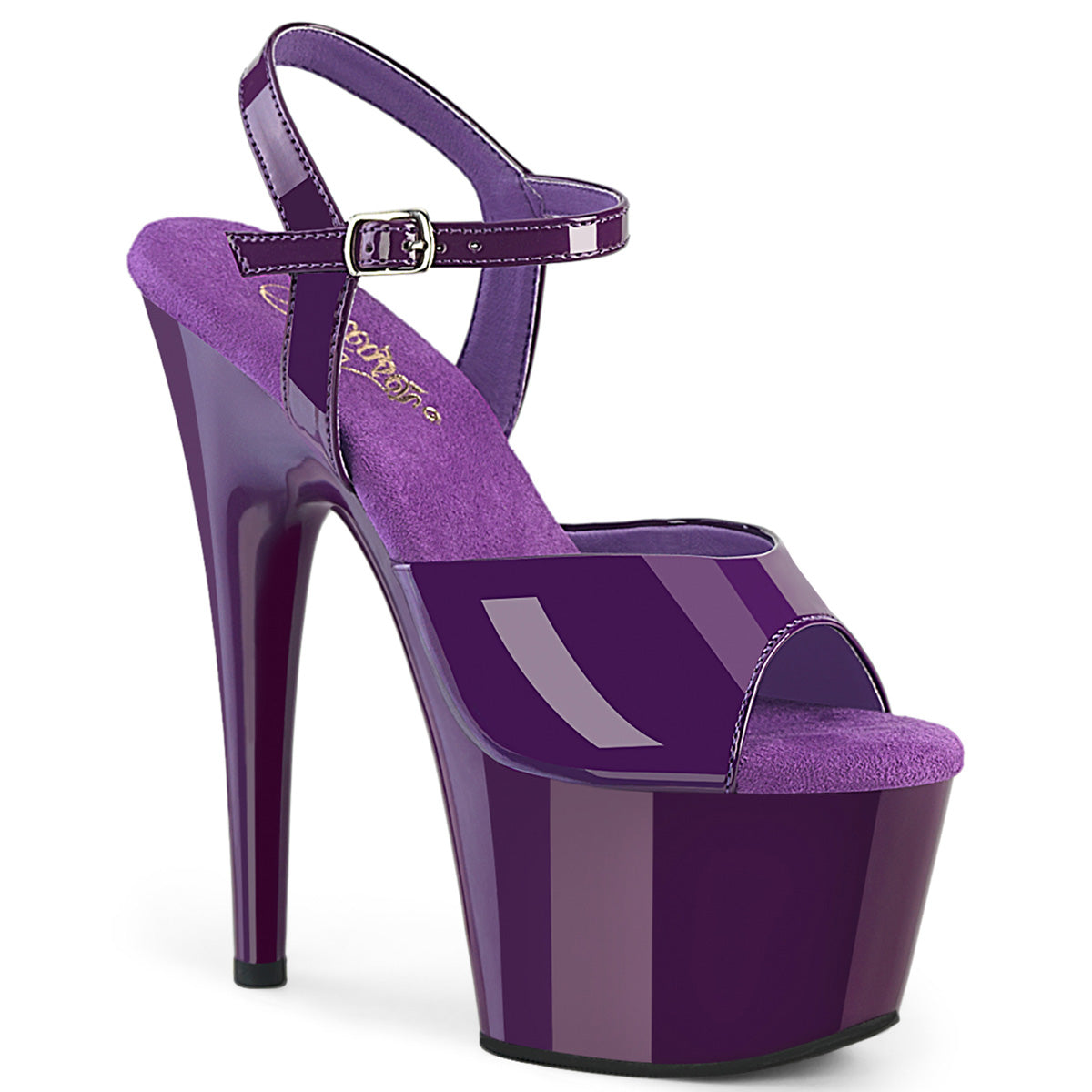 ADORE-709 Pleaser Purple 7 Inch Fetish Pole Dancing Heels Purple Pat Purple