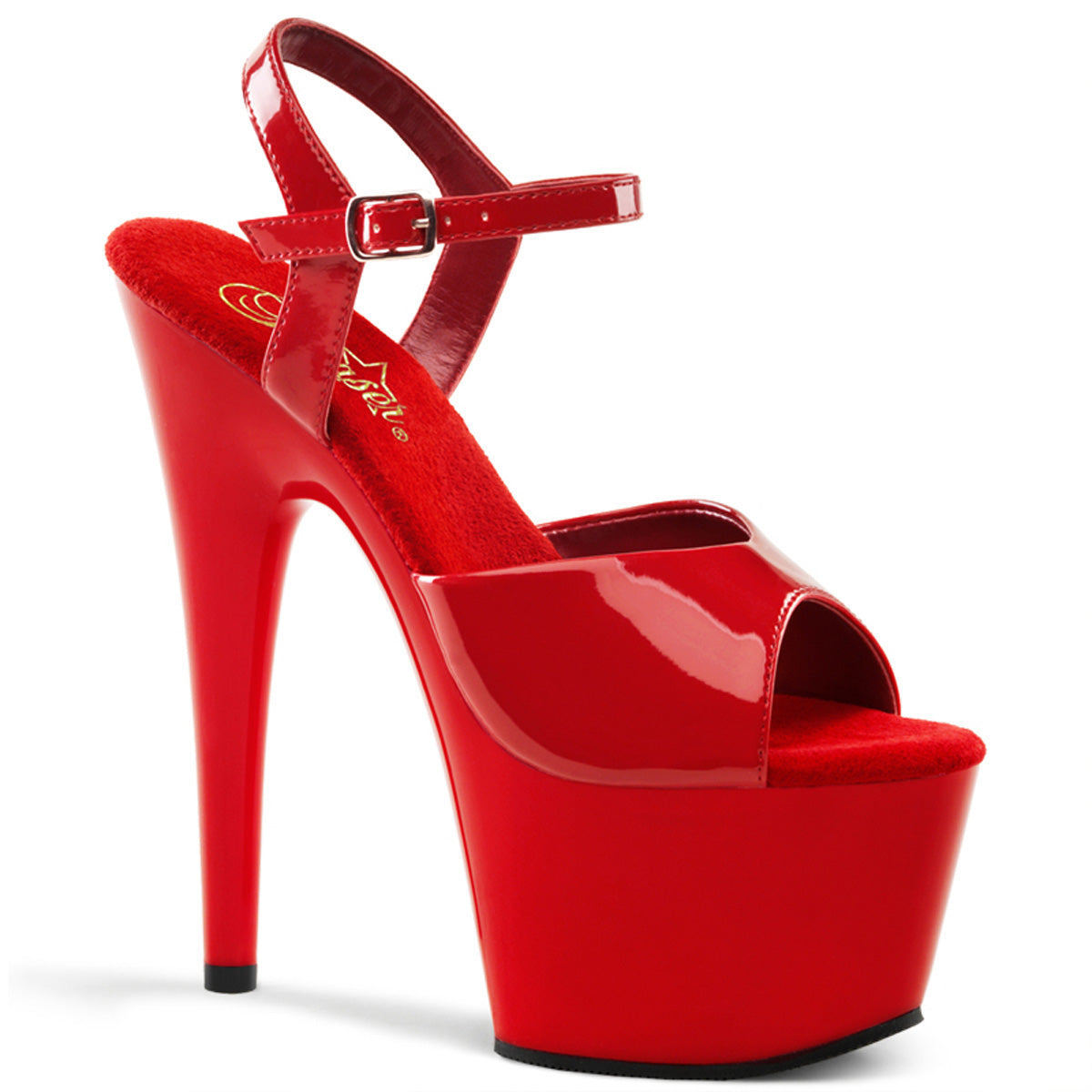 ADORE-709 Pleaser Red 7 Inch Hot Pole Dancing Heels