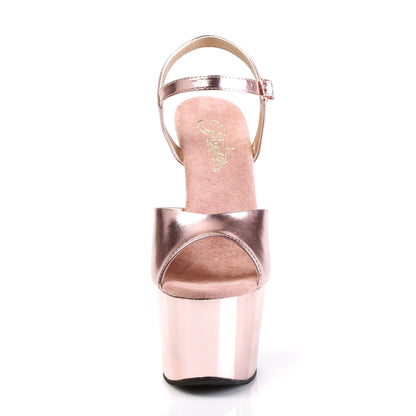 ADORE-709 Pleaser Rose Gold 7 Inch Exotic Pole Dancing Heels