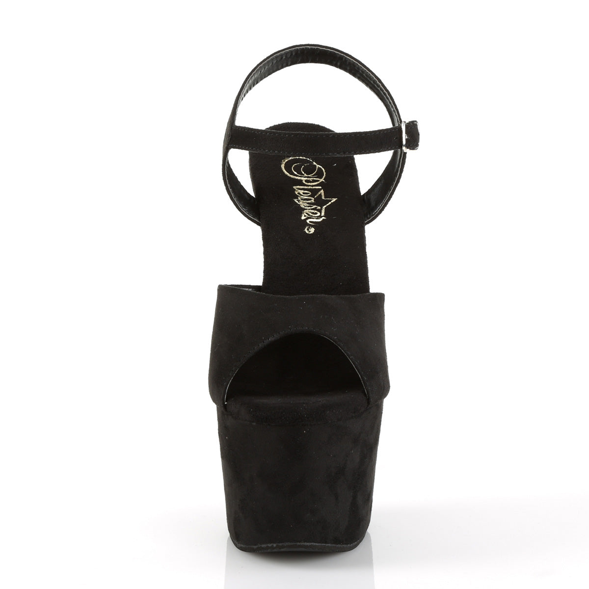 ADORE-709FS Pleaser Black 7 Inch Exotic Pole Dancing Heels