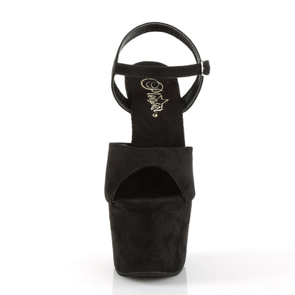 ADORE-709FS Pleaser Black 7 Inch Exotic Pole Dancing Heels