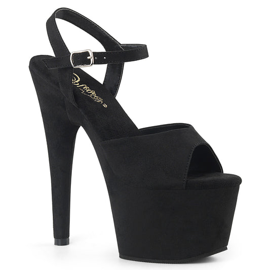 ADORE-709FS Pleaser Black 7 Inch Exotic Pole Dancing Heels