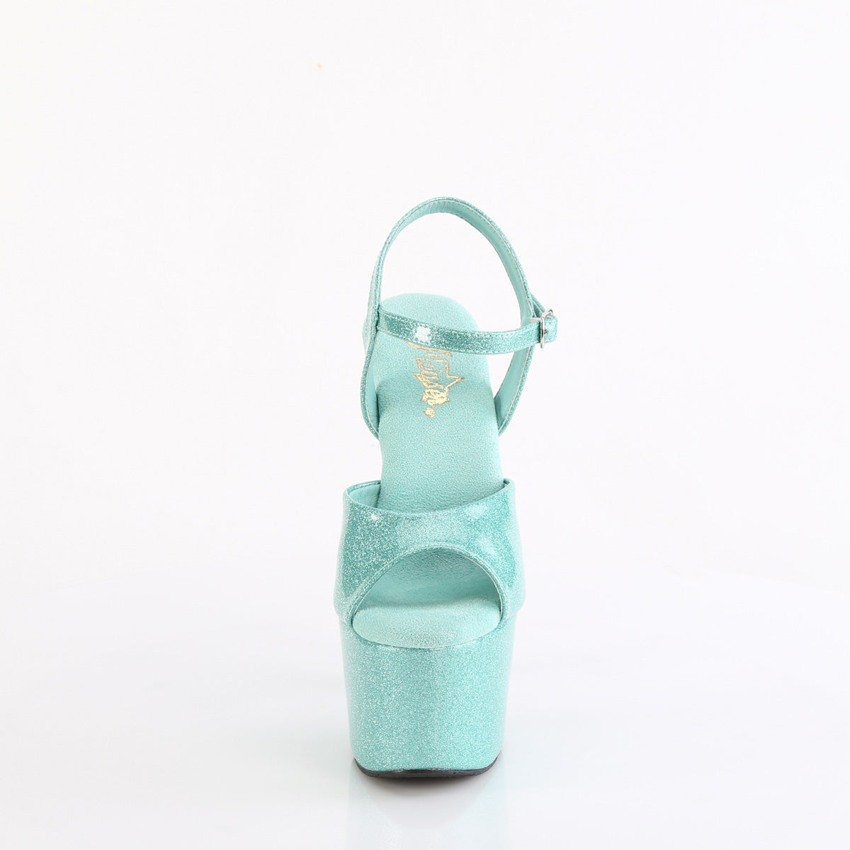 ADORE-709GP Pleaser Aqua Glitter 7 Inch Hot Pole Dancing Heels