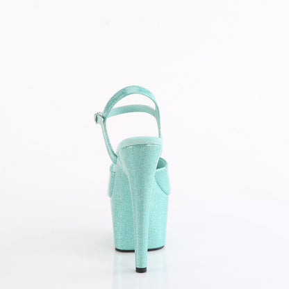 ADORE-709GP Pleaser Aqua Glitter 7 Inch Hot Pole Dancing Heels