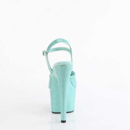 ADORE-709GP Pleaser Aqua Glitter 7 Inch Hot Pole Dancing Heels