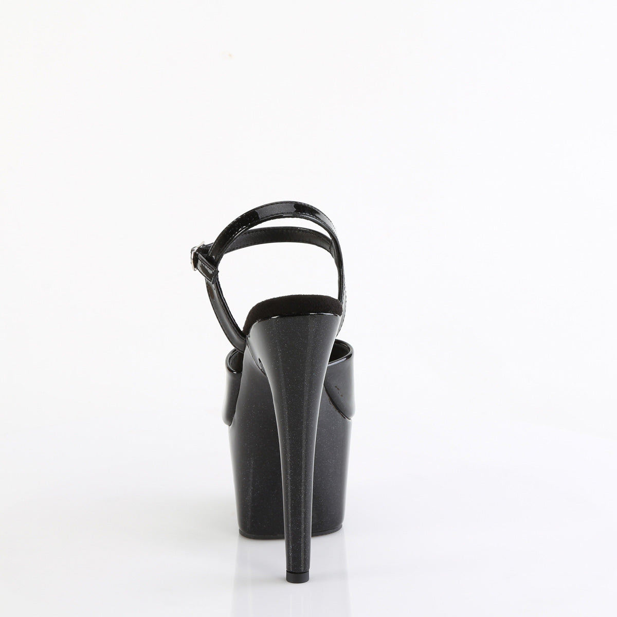 ADORE-709GP Pleaser Black Glitter 7 Inch Sexy Pole Dancing Heels