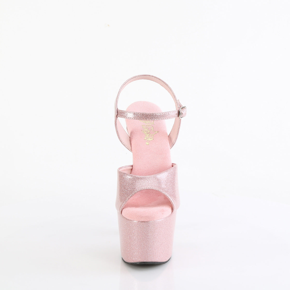 ADORE-709GP Pleaser Baby Pink Glitter 7 Inch Exotic Pole Dancing Heels