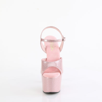 ADORE-709GP Pleaser Baby Pink Glitter 7 Inch Exotic Pole Dancing Heels