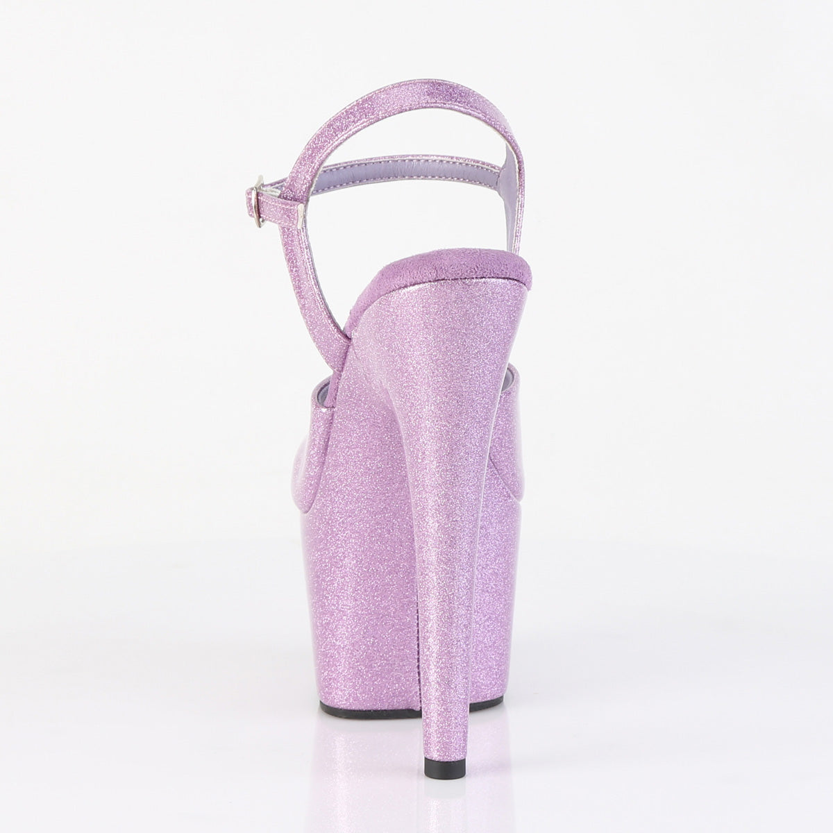 Pleaser ADORE-709GP Lilac Glitter Platform Sandals - 7 Inch Heels