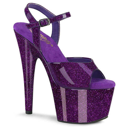 ADORE-709GP Pleaser Purple Glitter 7 Inch Hot Pole Dancing Heels