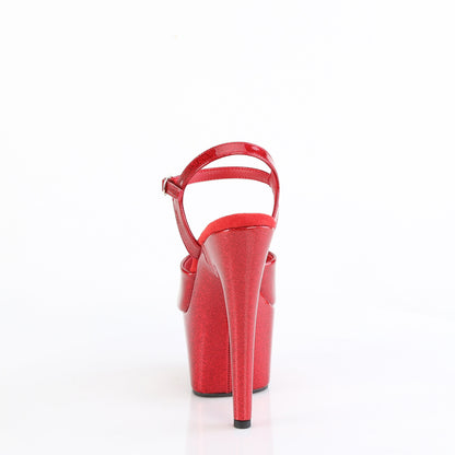 ADORE-709GP Pleaser Red Glitter 7 Inch Sexy Pole Dancing Heels