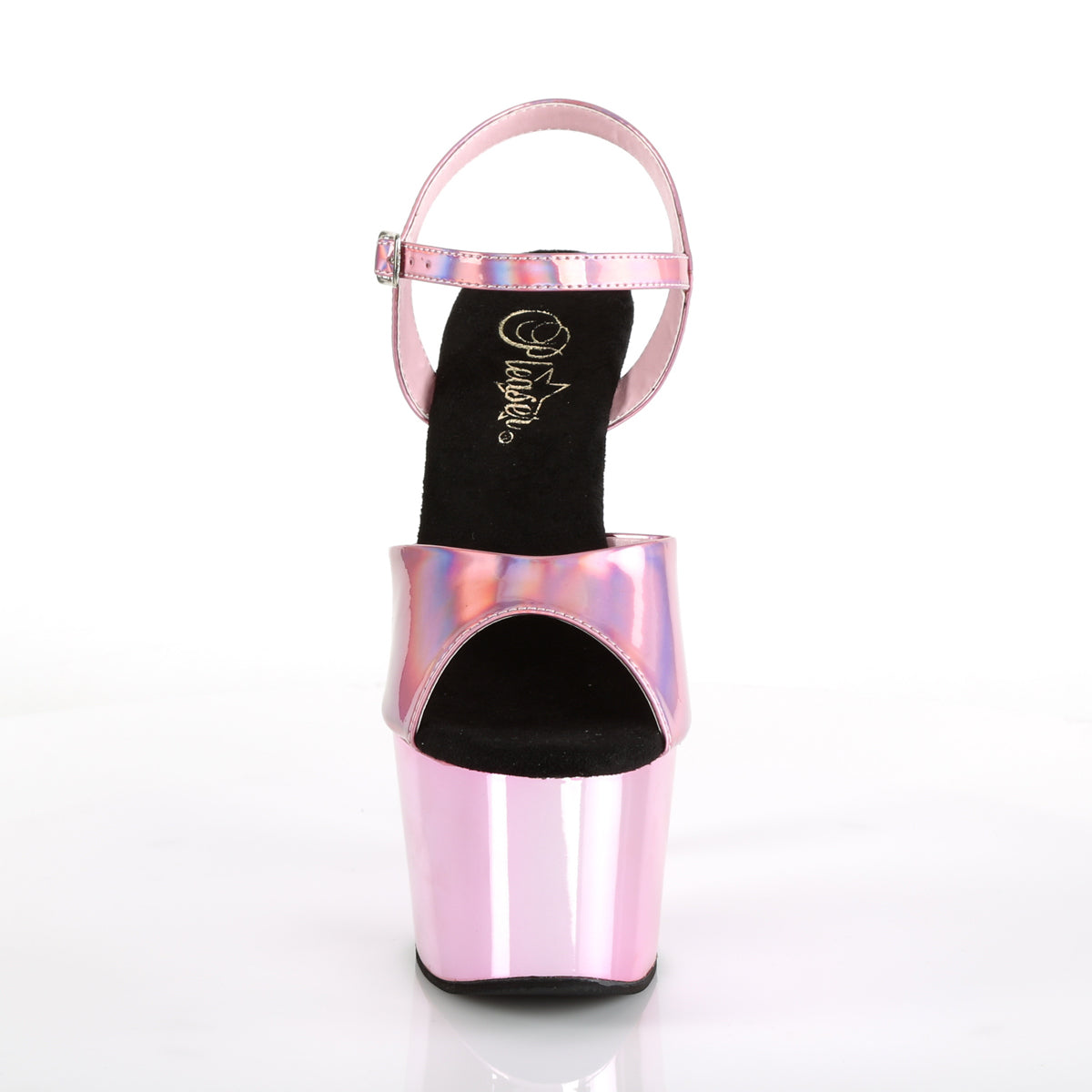 ADORE-709HGCH Pleaser Baby Pink Holo 7 Inch Fetish Pole Dancing Heels