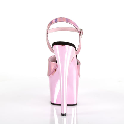 ADORE-709HGCH Pleaser Baby Pink Holo 7 Inch Fetish Pole Dancing Heels