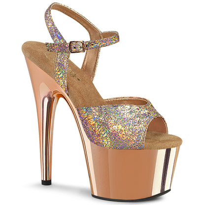 ADORE-709HM Pleaser Rose Gold 7 Inch Fetish Pole Dancing Heels