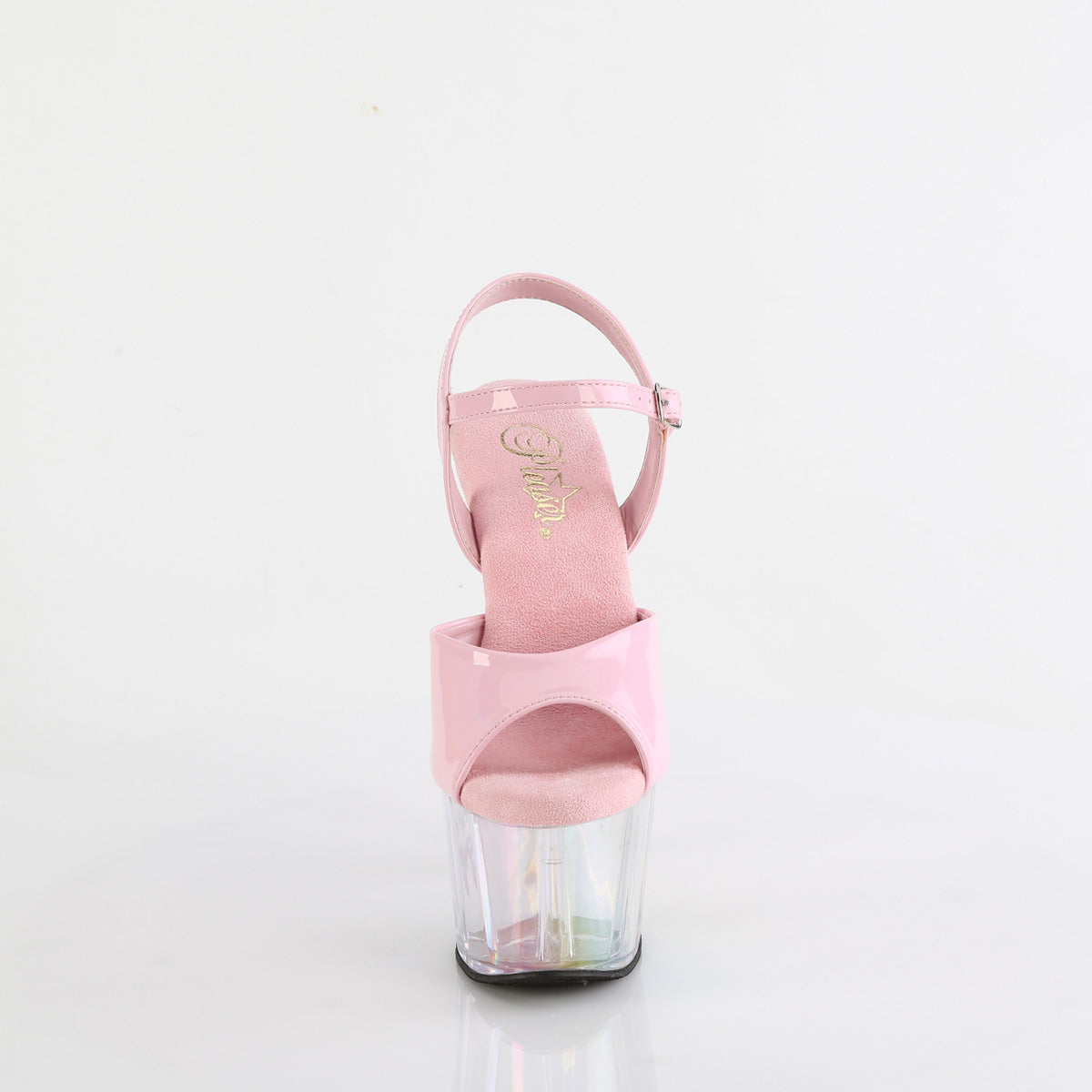 ADORE-709HT Pleaser Baby Pink Holo 7 Inch Sexy Pole Dancing Heels