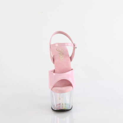 ADORE-709HT Pleaser Baby Pink Holo 7 Inch Sexy Pole Dancing Heels