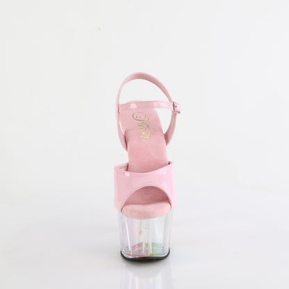 ADORE-709HT Pleaser Baby Pink Holo 7 Inch Sexy Pole Dancing Heels