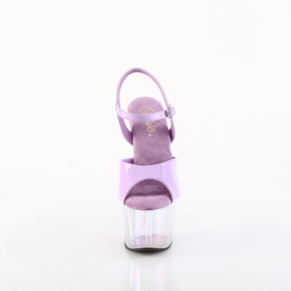Pleaser ADORE-709HT Lavender Holographic / Holographic Tinted Platform Sandals - 7 Inch Heels