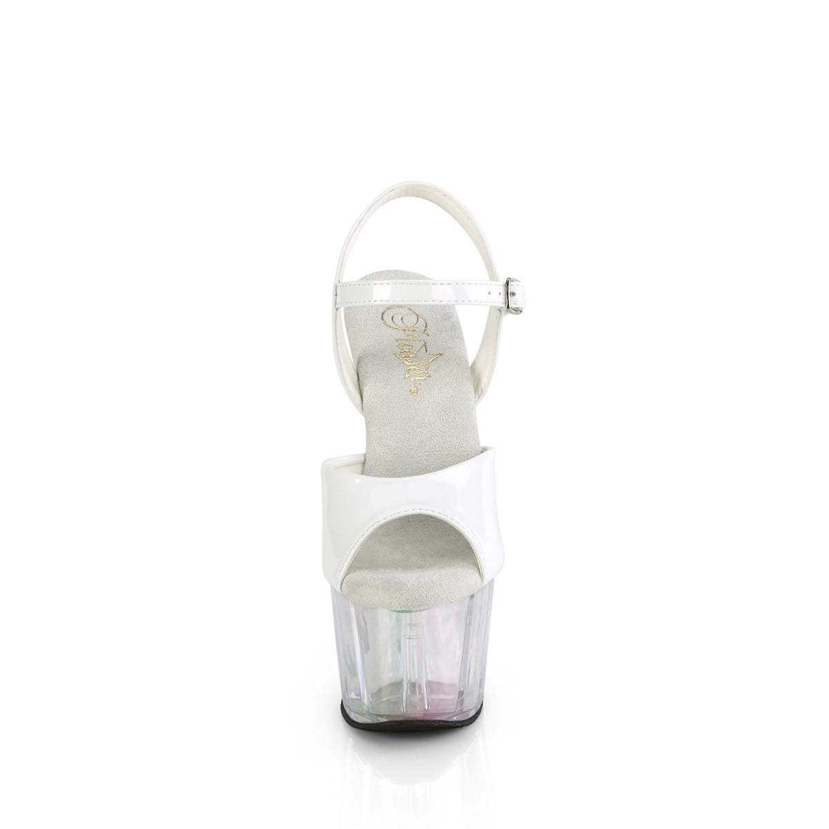 ADORE-709HT Pleaser White 7 Inch Fetish Pole Dancing Heels