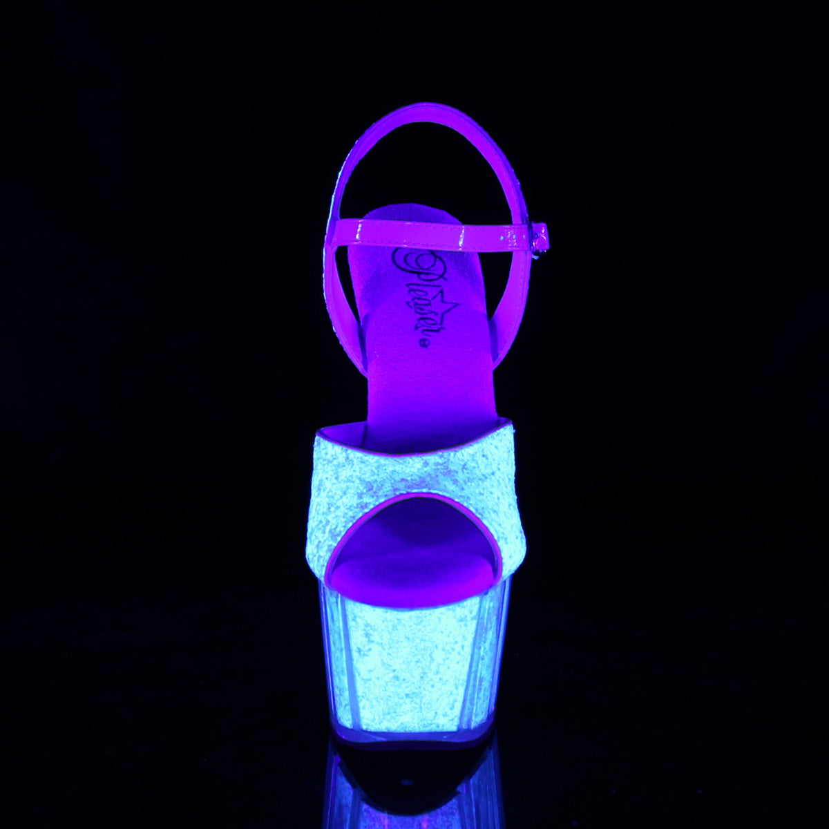 ADORE-710UVG Pleaser Neon Opal Glitter 7 Inch Exotic Dance Platform Shoes