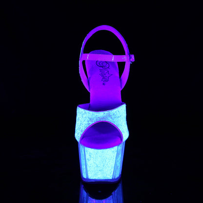 ADORE-710UVG Pleaser Neon Opal Glitter 7 Inch Exotic Dance Platform Shoes