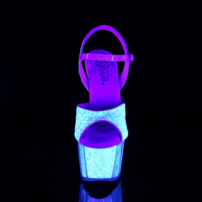 ADORE-710UVG Pleaser Neon Opal Glitter 7 Inch Exotic Dance Platform Shoes