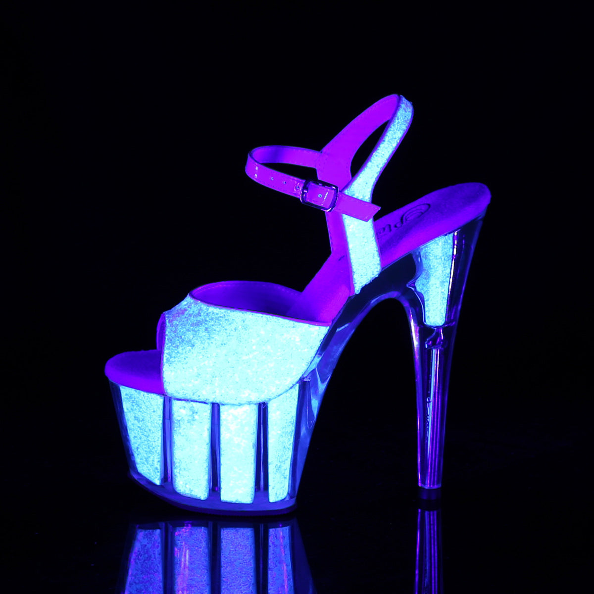 ADORE-710UVG Pleaser Neon Opal Glitter 7 Inch Exotic Dance Platform Shoes