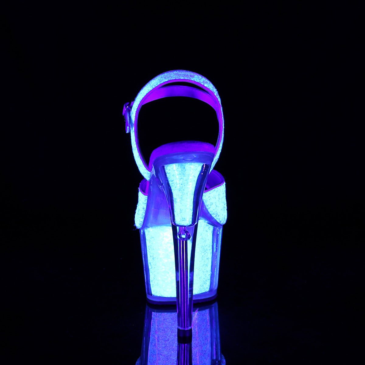 ADORE-710UVG Pleaser Neon Opal Glitter 7 Inch Exotic Dance Platform Shoes