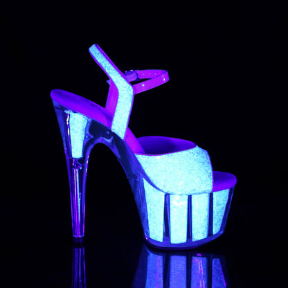 ADORE-710UVG Pleaser Neon Opal Glitter 7 Inch Exotic Dance Platform Shoes