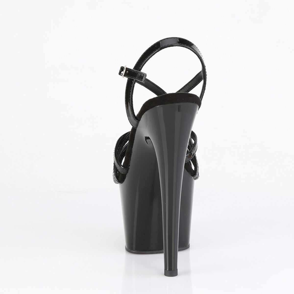 Pleaser ADORE-713 Black Platform Sandals - 7 Inch Heels